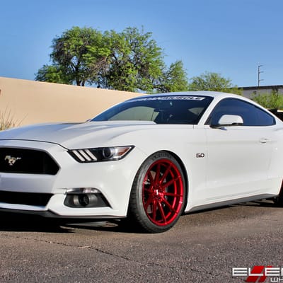 20x10 Variant Argon Candy Red (Rotary Forged) on a 2017 Ford Mustang w/ Specs
