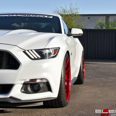 20x10 Variant Argon Candy Red (Rotary Forged) on a 2017 Ford Mustang w/ Specs