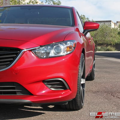 20x8.5 Niche Milan Brushed/Gloss Black M124 on a 2017 Mazda 6 w/Specs