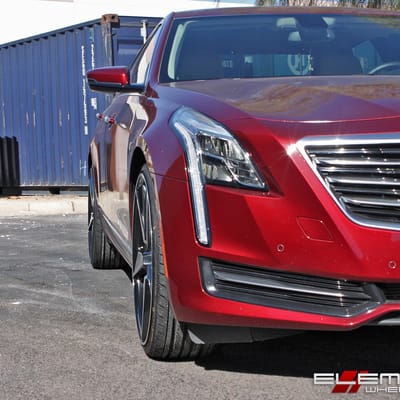 22x9 XIX X45 Gloss Black machined on a 2017 Cadillac CT6 w/ Specs