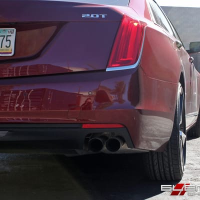 22x9 XIX X45 Gloss Black machined on a 2017 Cadillac CT6 w/ Specs