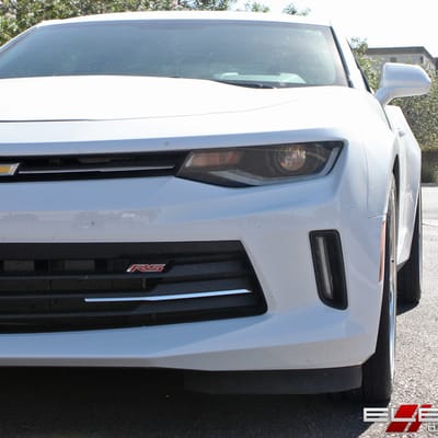 20 inch Staggered TSW Valencia Gloss Black w/ Mirror Lip on a 17 Chevrolet Camaro RS w/ Specs