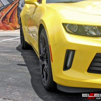 20 inch Staggered Ground Force GF09 Matte Black on a 2017 Chevy Camaro 1LT w/ Specs