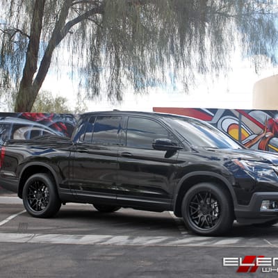 20x8.5 Eurotex 06 Matte Black on a 2017 Honda Ridgeline w/ Specs