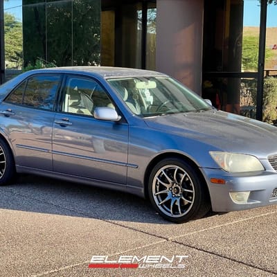 17 inch Vors TR4 in Hyper Black on a 2002 Lexus IS300