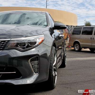 20x9 Variant Krypton Super Black Chrome on a 2018 Kia Optima Turbo w/ Specs