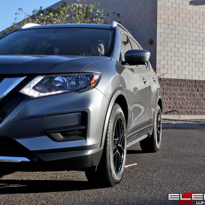 17x8 Enkei Tuning TD5 Pearl Black on a 2018 Nissan Rogue w/ Specs