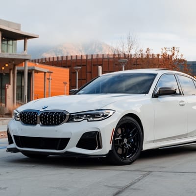 18x8.5 Staggered Curva Concepts CFF25 Gloss Black on BMW M340i