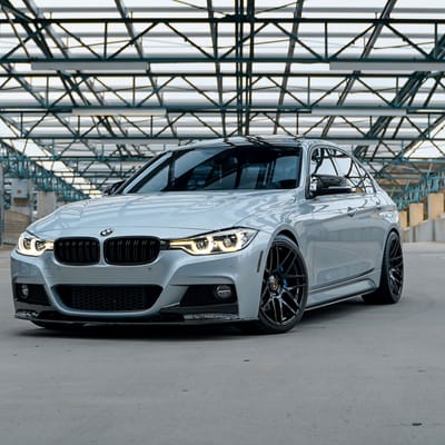 19x9 Staggered Curva Concepts C300 Gloss Black on BMW 340i