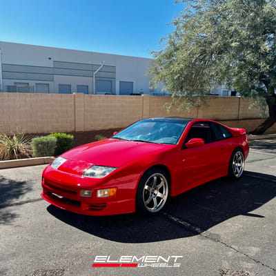 Staggered 18 inch Forged TE37SL Replica on a 1991 Nissan 300zx Turbo