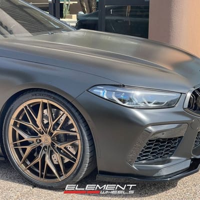 21 Inch Staggered Rohana RFX17 Gloss Bronze on a 2023 BMW M8 Competition