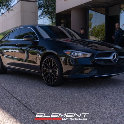 20 Inch Lexani Aries in Full Gloss Black on a 2022 Mercedes Benz CLA250