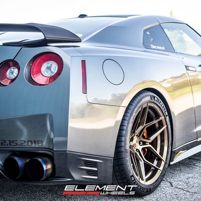 20 inch Rohana RFX11 Brushed Bronze on 2014 Nissan GTR