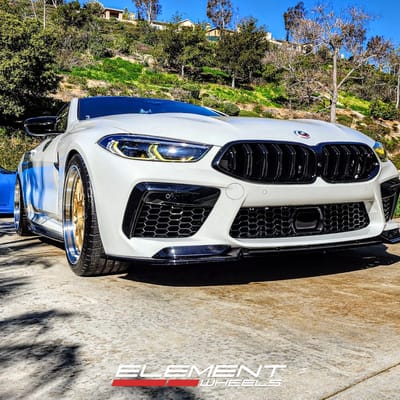 Staggered 20 Inch BBS LM Gold on a 2022 BMW M8