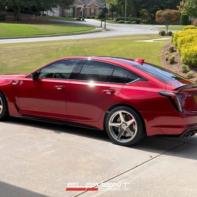 20 inch Staggered Variant Sena in Raw Milled on a 2023 Cadillac CT5-V Blackwing