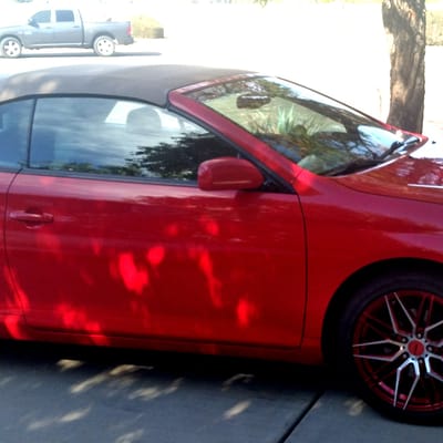 18 inch Versus VS1121 Red Machined Face on a 2005 Toyota Camry Solara