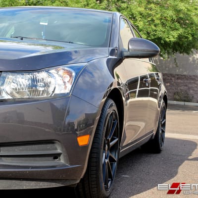 18x8 Big bang Sport BSP31 Satin Black on 2011 Chevy Cruze w/ Specs