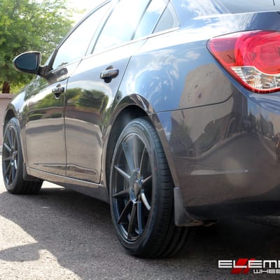 18x8 Big bang Sport BSP31 Satin Black on 2011 Chevy Cruze w/ Specs