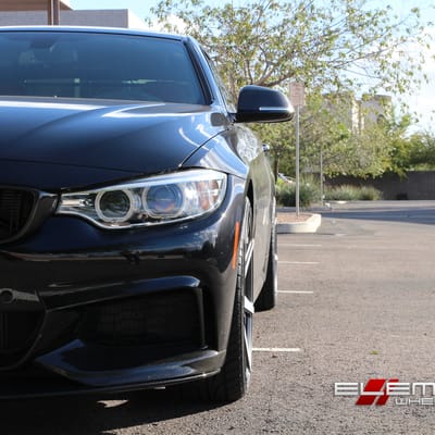 20 inch Staggered Vertini Dynasty Slate Grey Machined on 2014 BMW 428i Series w/ Specs