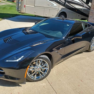 18/19 inch Staggered Corvette C7 Z06 Replica Wheel Chrome FR22 on a 2014 Chevrolet Corvette C7 Stingray