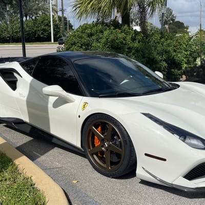 20/21 Double Staggered Variant Sena's in Satin Bronze on a 2016 Ferrari 488