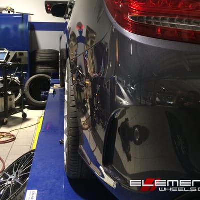 19 inch staggered Black Di Forza BM9 Brushed Silver Wheels on 2016 Mercedes C Class C300 Sport w/ Specs