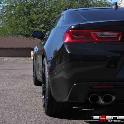 20 inch Staggered MRR 017 Camaro 1LE Replica Wheels Gloss Black on a 2017 Chevy Camaro SS w/ Specs