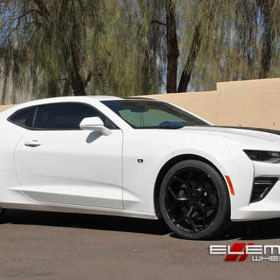 20x9 and 20x10 Gloss Black MRR 228 on 2016 Chevy Camaro SS w/ Specs