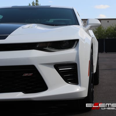 22x9.5 22x10.5 Gloss Black MRR 228 on 2016 Chevy Camaro SS w/ Specs