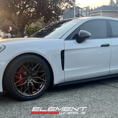 2017-2023 Porsche Panamera on Element Forged ME-5 Gloss Bronze (Full Forged) wheels