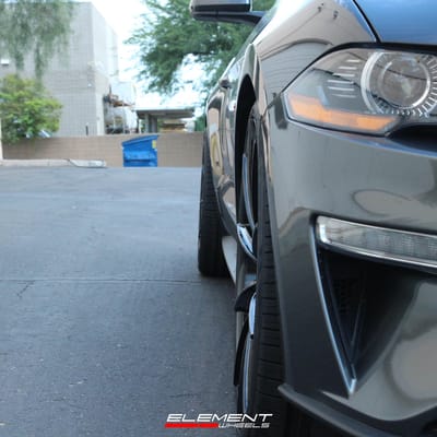 22 Inch Blaque Diamond BD-11 in Gloss Black on 2018 Ford Mustang