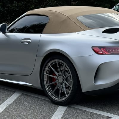 Staggered 20 Variant Wheels Aure in Chrome Powdercoat on a 2018 Mercedes- Benz AMG GT-C