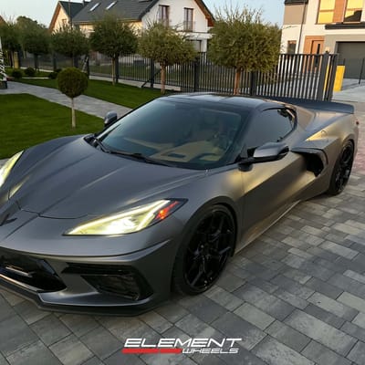 20x9 | 20x11 Staggered Blaque Diamond BD-F25 Gloss Black (Flow Forged) on 2020-2025 Chevrolet Corvette C8 Stingray