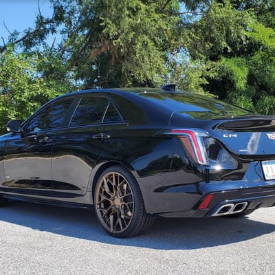 Variant Radon's in Satin Bronze on a 2020 Cadillac CT4-V AWD