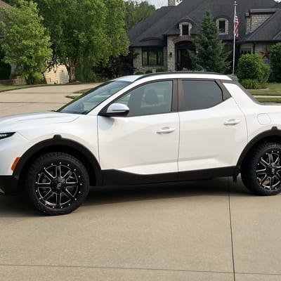 20 inch Fuel Off-road Maverick Matte Black w/ Milled Accent on a 2022 Hyundai Santa Cruz