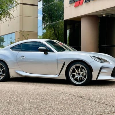 Enkei TS-7's in Storm Grey on a 2023 Toyota GR86