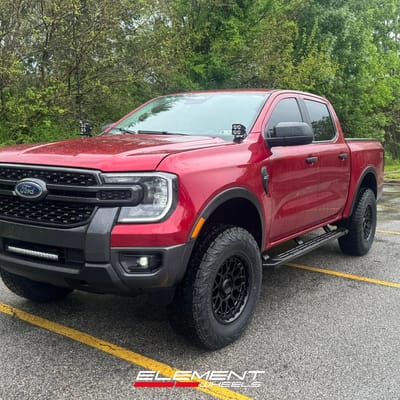 2024-2025 Ford Ranger on KMC KM722 Technic (Black) wheels