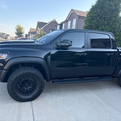 18 inch Black Rhino Chamber in Matte Black on a 2024 Dodge Ram TRX