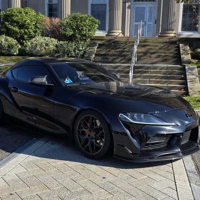 Staggered 19 inch MRR FS01 in Bronze on a 2021 Toyota Supra