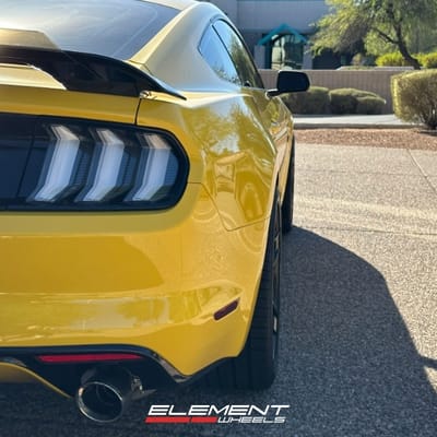 20 inch Staggered Rohana RFX11 Gloss Black on a 2016 Ford Mustang