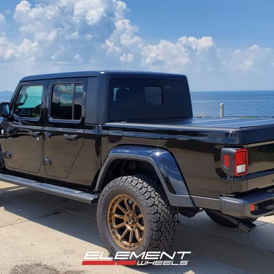 20 inch Fuel Off-Road Torque Matte Bronze on a Lifted 2021 Jeep Gladiator Sport