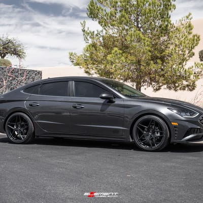 20 inch Variant Xenon Satin Black on a 2020 Hyundai Sonata