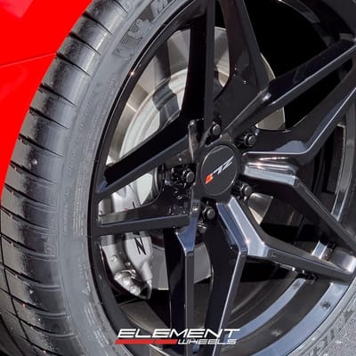20 inch Staggered MRR M755 Camaro ZR1 Replica Wheels Gloss Black on a 2018 Chevrolet Camaro ZL1