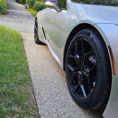 21 inch Staggered Blaque Diamond BD-F25 in Gloss Black on a 2018 Lexus LC500