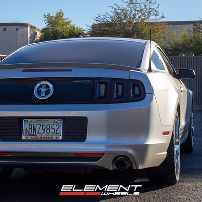 20 inch Foose Outkast Chrome F148 on a 2013 Ford Mustang