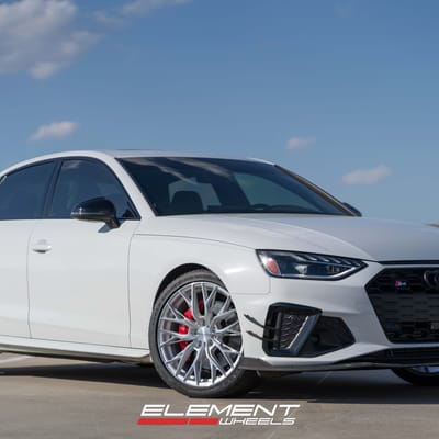19 inch MRR Ground Force GF5 in Silver Machined on a 2021 Audi S4