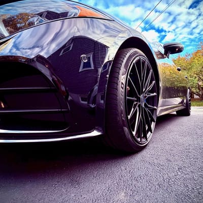 20 Staggered Variant Rian in Satin Black on a 2019 Mercedes-Benz CLS 450