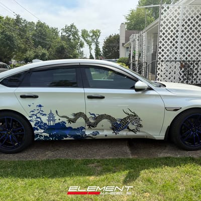 19 inch Konig Myth in Gloss Black w/ Blue Tinted Clear Coat on a 2018 Honda Accord