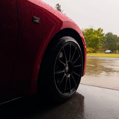 Staggered 19 inch MRR Ground Force GF6 in Gloss Black on a 2024 Lexus IS 350 F Sport AWD