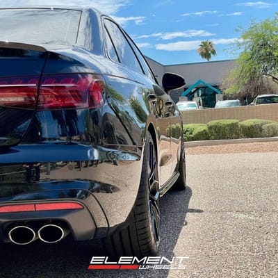 19 inch Avant Garde M520R in Gloss Black on a 2020 Audi S4